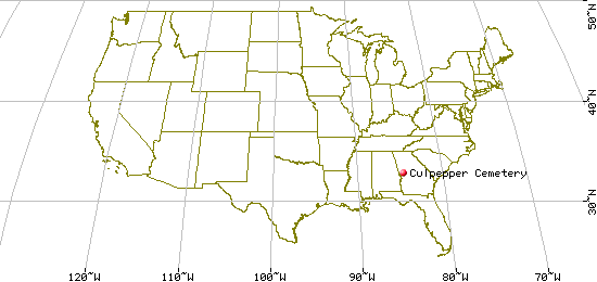 US Map, Culpepper Cemetery, Talbot Co, GA